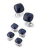 Jan Leslie Jan Leslie Sapphire Square Sterling Cufflink Stud Set - 1