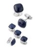 Jan Leslie Jan Leslie Sapphire Square Sterling Cufflink Stud Set - 2