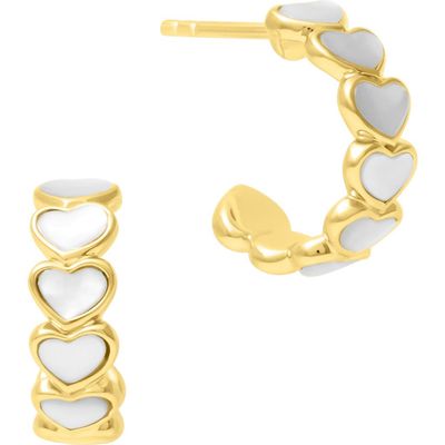 Jan Leslie Jan Leslie Sterling Gemstone Heart Earring with Gold Vermeil