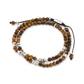Jan Leslie Jan Leslie Tiger Eye Double Wrap Pull Cord Bracelet