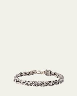 Jan Leslie Men's Braided Sterling Silver Bracelet