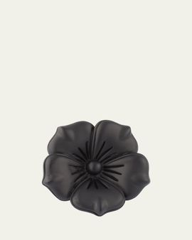 Jan Leslie Men's Matte Black Flower Lapel Pin