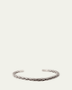 Jan Leslie Men's Twist Rope Sterling Silver Cuff Bracelet - 1