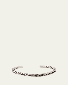 Jan Leslie Men's Twist Rope Sterling Silver Cuff Bracelet