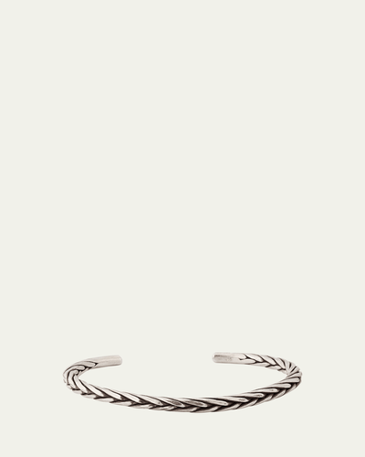 Jan Leslie Men's Twist Rope Sterling Silver Cuff Bracelet