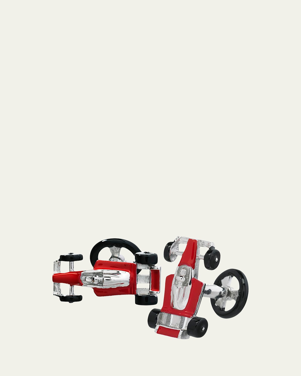 Jan Leslie Red Race Car Cuff Links