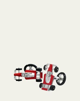 Jan Leslie Red Race Car Cuff Links