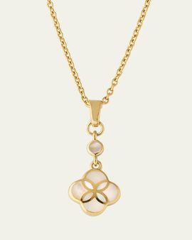Jan Leslie Single Petal Mother of Pearl Drop Necklace