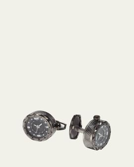 Jan Leslie Sterling Silver Watch Cuff Links