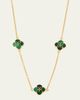 Jan Leslie Triple Petal Gemstone Station Necklace - 1