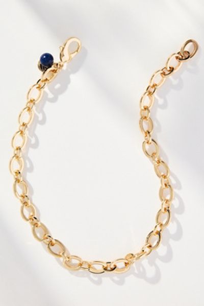 Jane Win Lapis Bead Chunky Link Chain Necklace