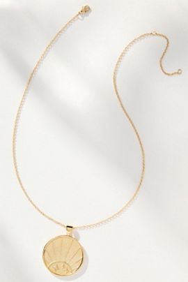 Jane Win Strong Rising Sun Original Pendant Coin Necklace