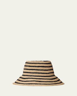 Janessa Leone Felix Raffia Bucket Hat