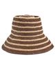 Janessa Leone Janessa Leone Felix Straw Hat Walnut Stripe - 1