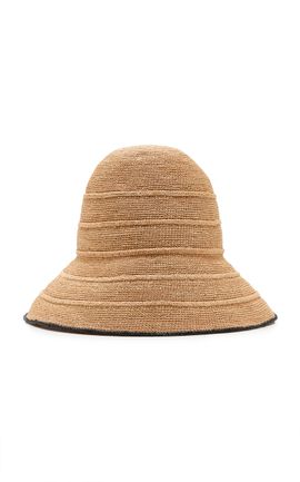 Janessa Leone Janessa Leone Teagan Wired Brim Raffia Straw Bucket Hat