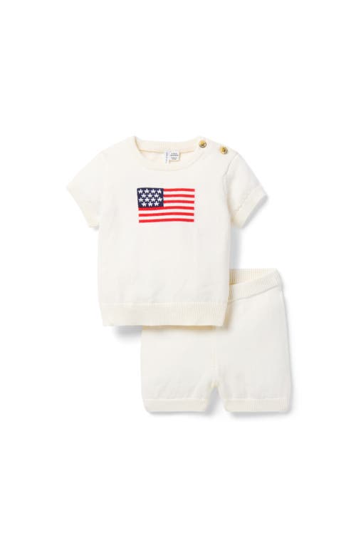 Janie and Jack Janie and Jack Americana Flag Sweater Short Set