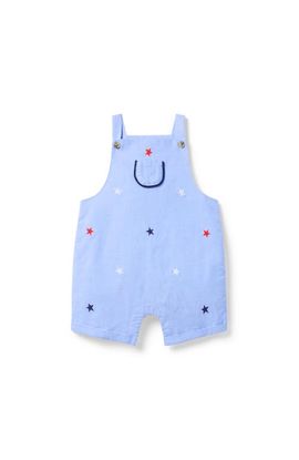Janie and Jack Janie and Jack Boys Flag Embroidered Overall
