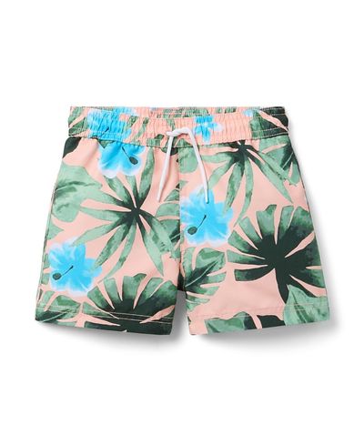 Janie And Jack Janie and Jack Boys' Recycled Palm Swim Trunk