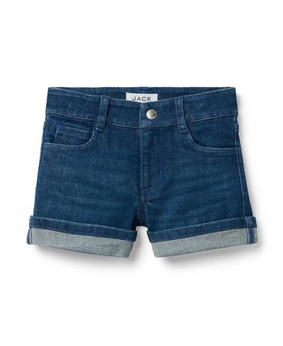 Janie And Jack Janie and Jack Girls' Denim Cuffed Short In Medium Wash