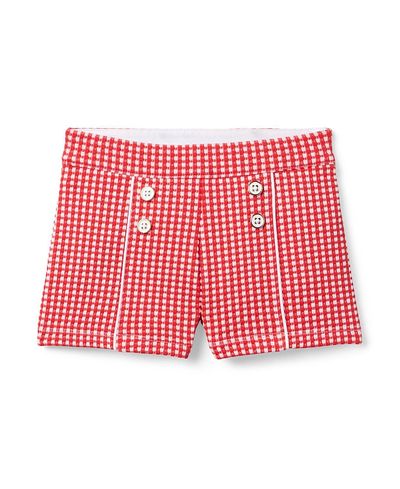 Janie And Jack Janie and Jack Girls' Gingham Jacquard Short