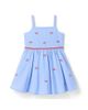Janie And Jack Janie and Jack Girls' Oxford Flag Embroidered Dress - 1