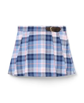Janie And Jack Janie and Jack Girls' Plaid Pleated Buckle Skirt