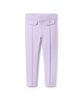 Janie And Jack Janie and Jack Girls' Seamed Button Ponte Pant