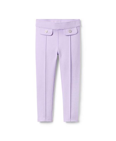 Janie And Jack Janie and Jack Girls' Seamed Button Ponte Pant