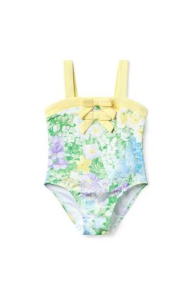 Janie and Jack Janie and Jack Recycled Floral Bow Swimsuit