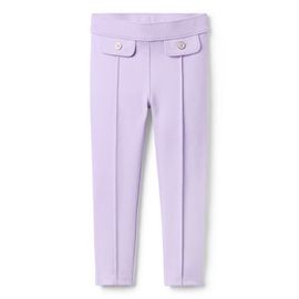Janie and Jack Janie and Jack Seamed Button Ponte Pant