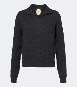 Jardin des Orangers Jardin des Orangers Cable-knit cashmere polo sweater
