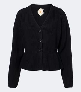 Jardin des Orangers Jardin des Orangers Peplum wool and cashmere cardigan