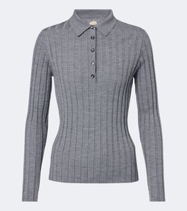 Jardin des Orangers Jardin des Orangers Ribbed-knit virgin wool polo sweater