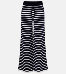 Jardin des Orangers Jardin des Orangers Striped cashmere wide-leg pants