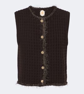 Jardin des Orangers Jardin des Orangers Waffle-knit wool and cashmere sweater vest