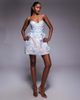Jarlo Jarlo Ronie structured floral lace mini dress in blue - 2