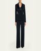Jason Wu Collection Asymmetric Pleat Straight-Leg Cady Trousers - 2
