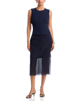 Jason Wu Collection Jason Wu Collection Cady Layered Sleeveless Cocktail Dress