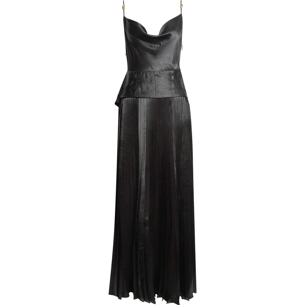 Jason Wu Collection Jason Wu Collection Cowl Neck Peplum Satin Gown