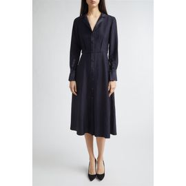 Jason Wu Collection Jason Wu Collection Long Sleeve Washed Twill Midi Shirtdress