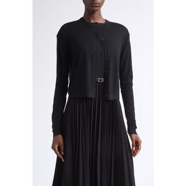 Jason Wu Collection Jason Wu Collection Mixed Media Merino Wool & Stripe Cardigan