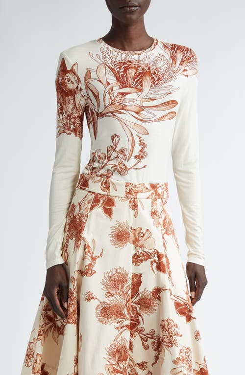 Jason Wu Collection Jason Wu Collection Pincushion Forest Print Knit Top