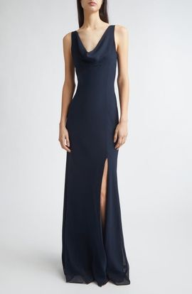 Jason Wu Collection Jason Wu Collection Plunging Cowl Georgette Gown