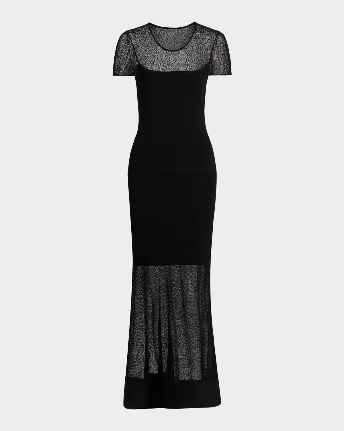 Jason Wu Collection Sheer Mesh Sheath Maxi Dress