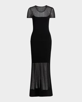 Jason Wu Collection Sheer Mesh Sheath Maxi Dress