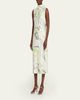 Jason Wu Collection Sleeveless Watercolor Bias-Cut Scarf Midi Dress - 4