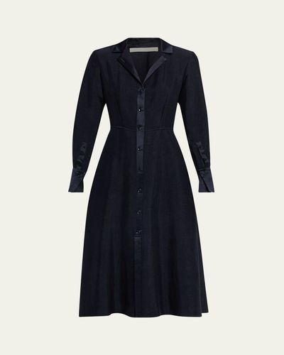 Jason Wu Collection Washed Twill Layered Midi Shirtdress