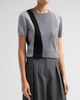 Jason Wu Collection Women's Asymmetric Panelled Short-Sleeve Wool Knit Sweater - 4