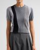 Jason Wu Collection Women's Asymmetric Panelled Short-Sleeve Wool Knit Sweater - 5
