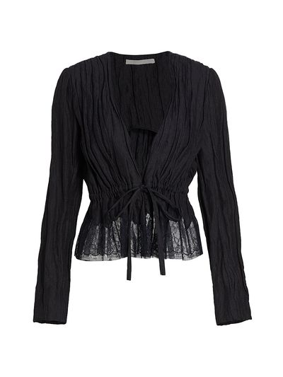 Jason Wu Collection Women's Crinkled Lace Detail Jacket